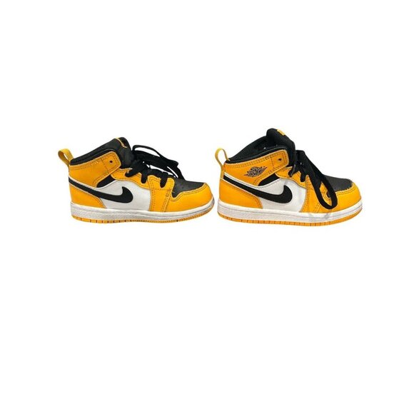 Jordan Toddler's 1 Mid Black/Dark Iris-White 640735 095 Size 8 - Picture 2 of 5